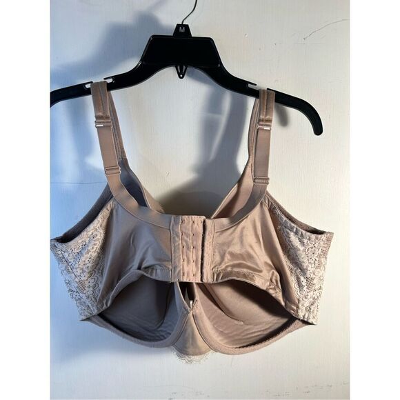 Cacique bra 44H lightly lined full coverage beige lace - Picture 3 of 7